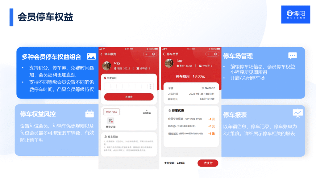 博阳商场会员系统-会员停车权益